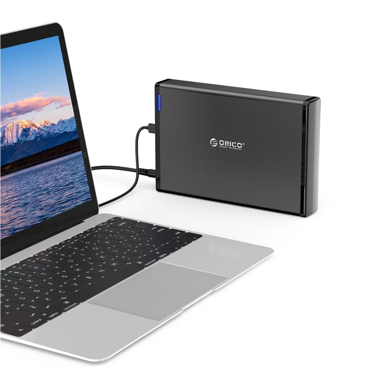 ORICO 7688C3 8TB 3.5인치 USB-C / 타입-C 모바일 HDD 인클로저 분리형 베이스 포함, 케이블 길이: 1m