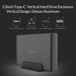 ORICO 7688C3 8TB 3.5인치 USB-C / 타입-C 모바일 HDD 인클로저 분리형 베이스 포함, 케이블 길이: 1m