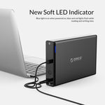 ORICO 7688C3 8TB 3.5인치 USB-C / 타입-C 모바일 HDD 인클로저 분리형 베이스 포함, 케이블 길이: 1m