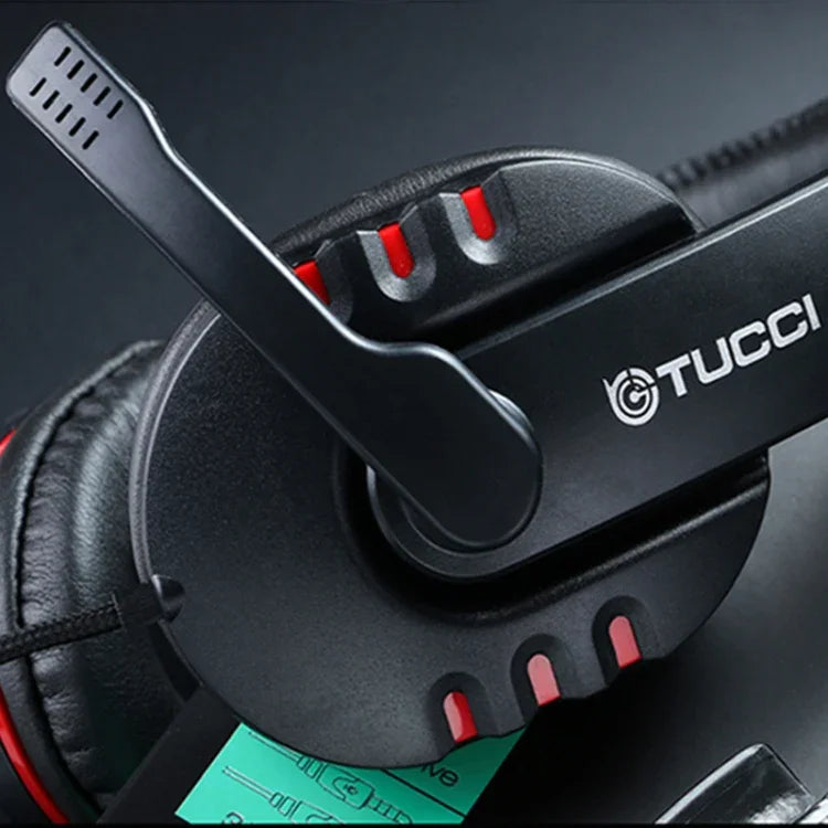 TUCCI X6 슈퍼 베이스 스테레오 PC 게임용 헤드셋 마이크 포함, X6