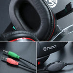TUCCI X6 슈퍼 베이스 스테레오 PC 게임용 헤드셋 마이크 포함, X6