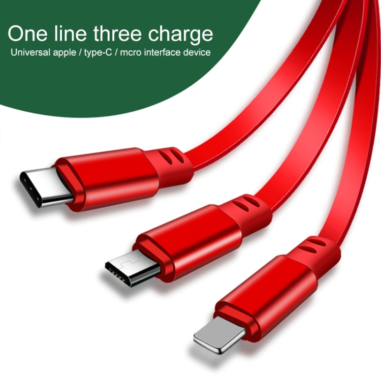 1.2m 3.5A 최대 3 in 1 USB to USB-C / 타입-C + 8핀 + 마이크로 USB 줄감기 충전 케이블