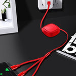 1.2m 3.5A 최대 3 in 1 USB to USB-C / 타입-C + 8핀 + 마이크로 USB 줄감기 충전 케이블