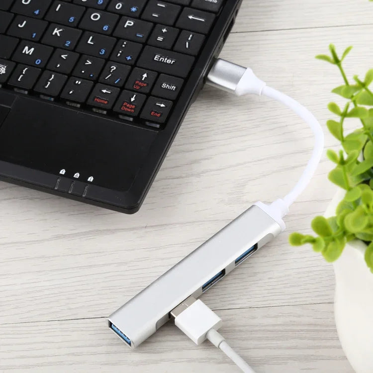 A-809 4 x USB 3.0 to USB 3.0 알루미늄 합금 허브 어댑터, A-809