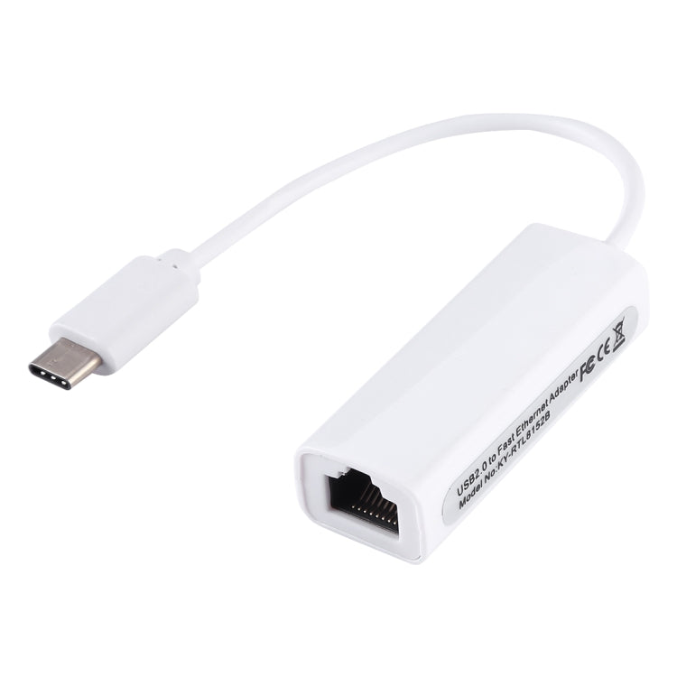 KY-RTL8152B USB-C / Type-C 10 / 100 Mbps 이더넷 어댑터 네트워크 카드, USB Type-C 100Mbps