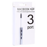 알루미늄 케이스 3 USB3.0 포트 허브 + USB-C / Type-C 기가비트 이더넷 어댑터, USB Type-C 1000Mbps