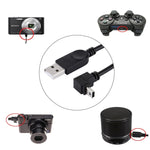 90도 각도 엘보 미니 USB-USB 데이터/충전 케이블, 길이: 28cm, 엘보 각도 미니 USB