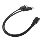 2 in 1 USB 3.0 암-USB 2.0 + USB 3.0 수 케이블 컴퓨터/노트북용, 길이: 29cm, USB 3.0 AF에서 USB 2.0 AM + USB 3.0 AM