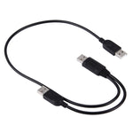2 in 1 USB 2.0 수-2 듀얼 USB 수 케이블 컴퓨터/노트북용, 길이: 50cm, USB 2.0 AM에서 2 USB 2.0 AM