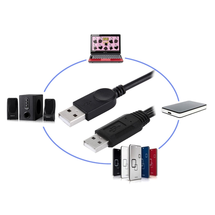 2 in 1 USB 2.0 수-2 듀얼 USB 수 케이블 컴퓨터/노트북용, 길이: 50cm, USB 2.0 AM에서 2 USB 2.0 AM