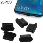 USB-C / Type-C 포트용 실리콘 먼지 방지 플러그 20개