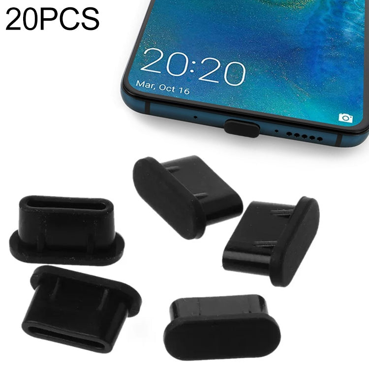 USB-C / Type-C 포트용 실리콘 먼지 방지 플러그 20개