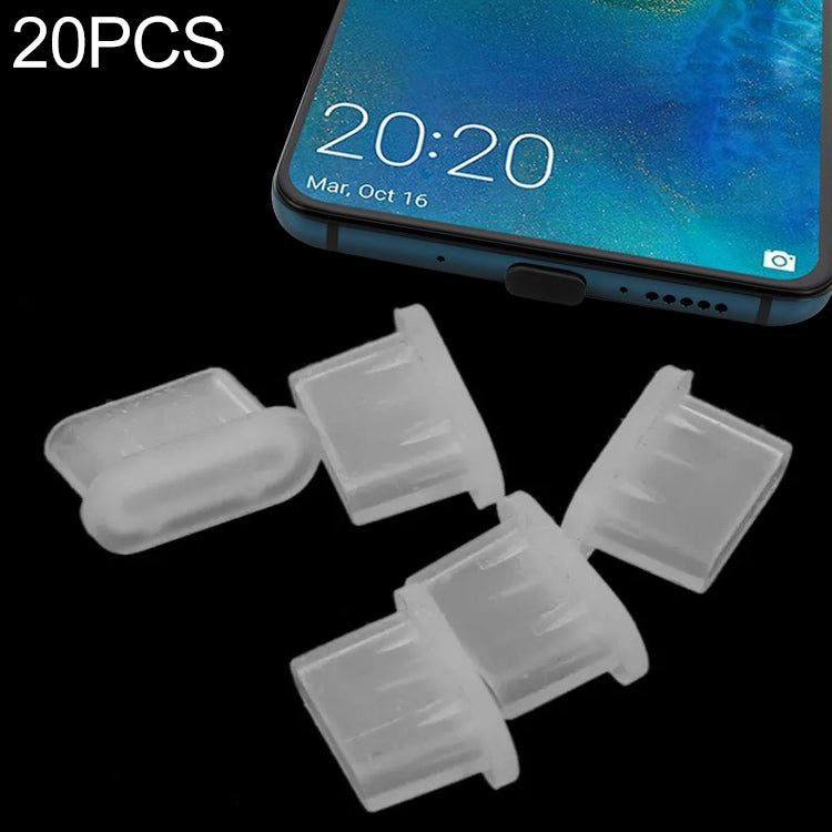 USB-C / Type-C 포트용 실리콘 먼지 방지 플러그 20개