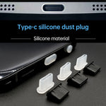 USB-C / Type-C 포트용 실리콘 먼지 방지 플러그 20개