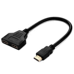 30cm HDMI 수컷 to 듀얼 HDMI 암컷 1.4 버전 케이블 커넥터 어댑터