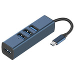 RDS 6307-4 USB-C / Type-C to USB3.0 + 트리플 USB2.0 4-in-1 허브 어댑터, 6307-4
