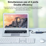 RDS 6307-4 USB-C / Type-C to USB3.0 + 트리플 USB2.0 4-in-1 허브 어댑터, 6307-4