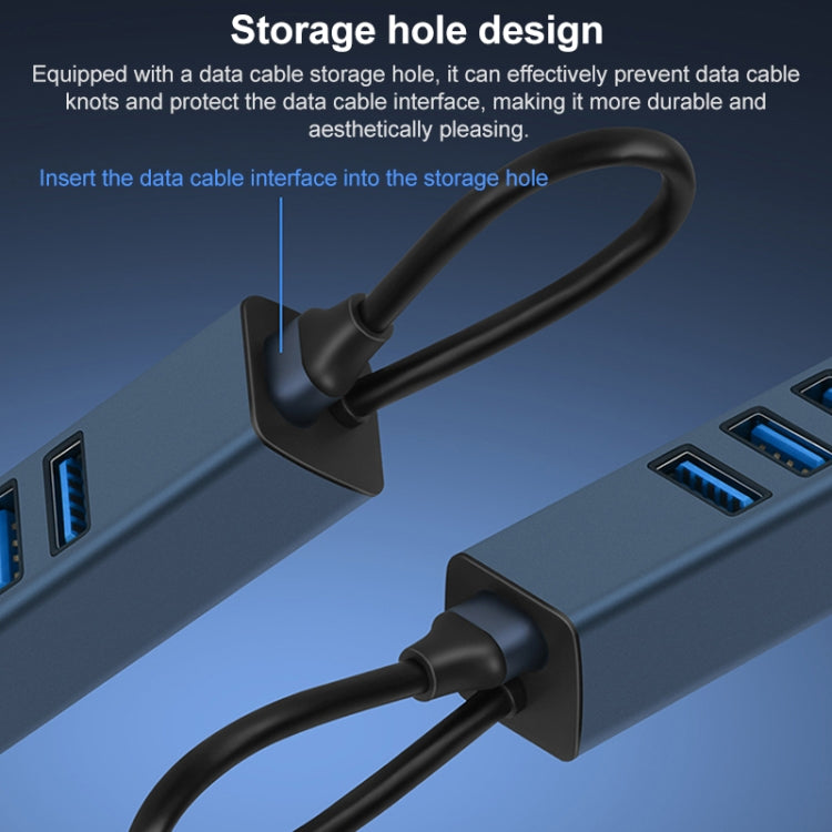 RDS 6307-4 USB-C / Type-C to USB3.0 + 트리플 USB2.0 4-in-1 허브 어댑터, 6307-4