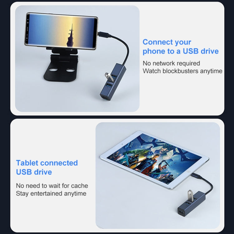 RDS 6307-4 USB-C / Type-C to USB3.0 + 트리플 USB2.0 4-in-1 허브 어댑터, 6307-4