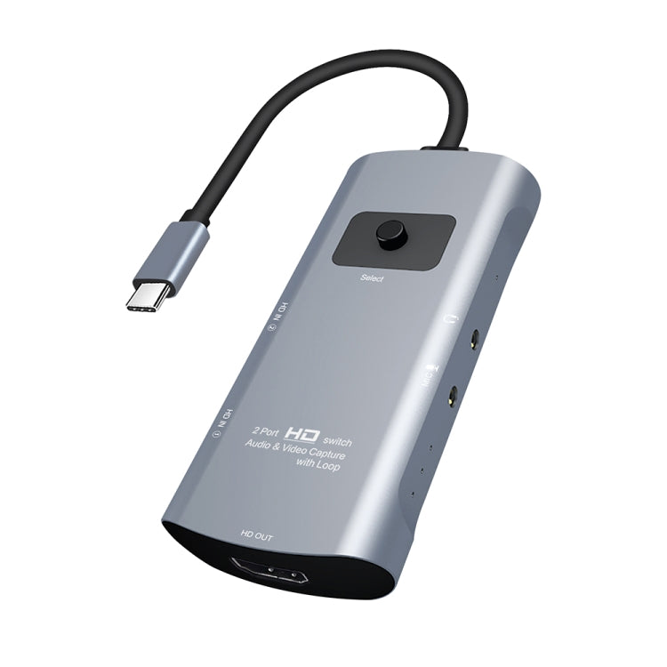 Z54A HDMI 출력 + 2 x HDMI 입력 + 마이크 + 오디오 to Type-C 비디오 캡처 스위처 루프 포함, Z54A