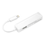 4 in 1 MS + SD + TF + USB2.0 다기능 카드 리더 8핀 기기용, 8핀