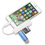 4 in 1 MS + SD + TF + USB2.0 다기능 카드 리더 8핀 기기용, 8핀