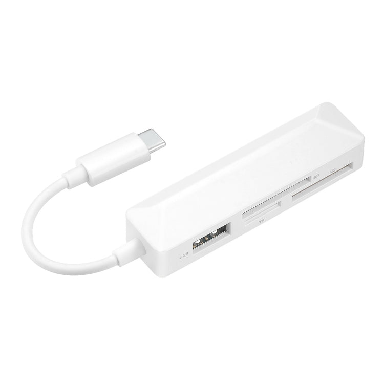 4 in 1 MS + SD + TF + USB2.0 다기능 카드 리더기 타입-C 기기용, 타입-C