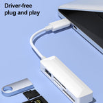4 in 1 MS + SD + TF + USB2.0 다기능 카드 리더기 타입-C 기기용, 타입-C