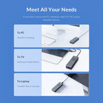 ORICO M2PVC3-G20-GY-BP USB3.2 20Gbps M.2 NVMe SSD 인클로저, M2PVC3-G20-GY-BP