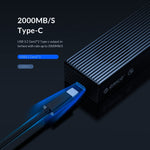 ORICO M2PVC3-G20-GY-BP USB3.2 20Gbps M.2 NVMe SSD 인클로저, M2PVC3-G20-GY-BP