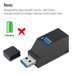 휴대용 미니 2 x USB 2.0 + 1 x USB 3.0 허브 스트랩 포함, USB 3.0