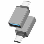 알루미늄 합금 USB-C / Type-C 3.1 수컷 to USB 3.0 암컷 데이터 / 충전 어댑터