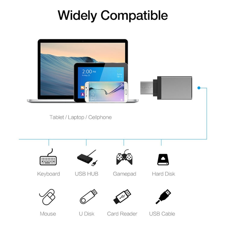 알루미늄 합금 USB-C / Type-C 3.1 수컷 to USB 3.0 암컷 데이터 / 충전 어댑터