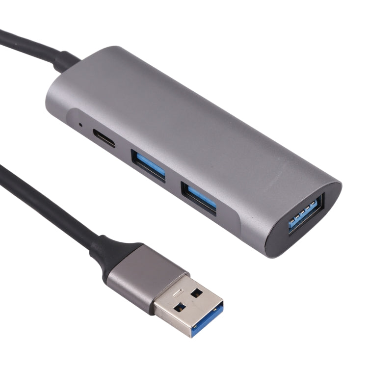 U-811 4 in 1 USB 3.0 to 3 USB 3.0 + USB-C / 타입-C 포트 허브 도킹 스테이션, U-811
