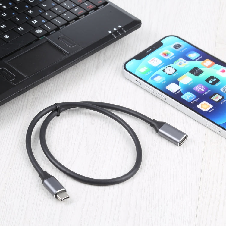 USB-C / Type-C 수컷에서 USB-C / Type-C 암컷 어댑터 케이블, 케이블 길이: 50cm, 50cm