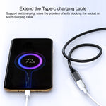 USB-C / Type-C 수컷에서 USB-C / Type-C 암컷 어댑터 케이블, 케이블 길이: 50cm, 50cm