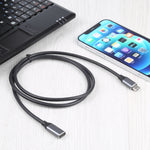 USB-C / Type-C 수컷에서 USB-C / Type-C 암컷 어댑터 케이블, 케이블 길이: 1m, 1m