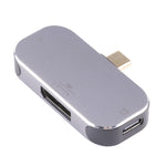3-in-1 USB-C / Type-C 수컷 to USB-C / Type-C 충전 + USB + DP 암컷 어댑터, USB-C / Type-C + USB + DP