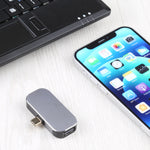 3-in-1 USB-C / Type-C 수컷 to USB-C / Type-C 충전 + USB + DP 암컷 어댑터, USB-C / Type-C + USB + DP