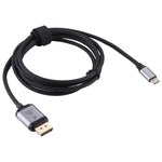 4K 60Hz Type-C / USB-C 수컷에서 DP 수컷 어댑터 케이블, 길이: 1.8m, DP 수컷