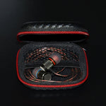 KZ Data Wire Charger Earphone Portable Carbon Fibre Texture Receiving Case, Square