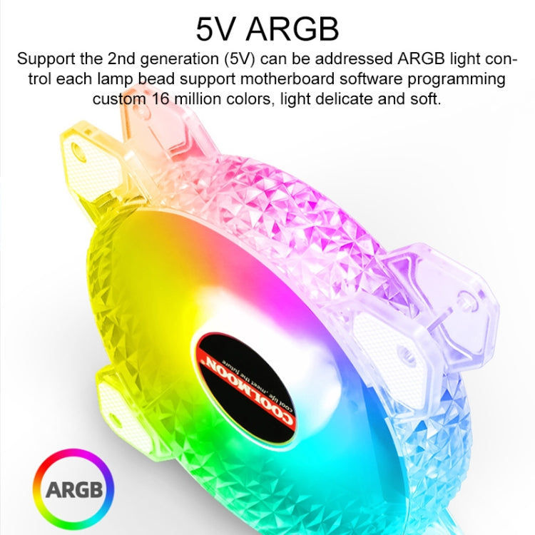 COOLMOON RGB 쿨링 팬 120mm PWM 6PIN S1 ARGB 팬, CM-S1