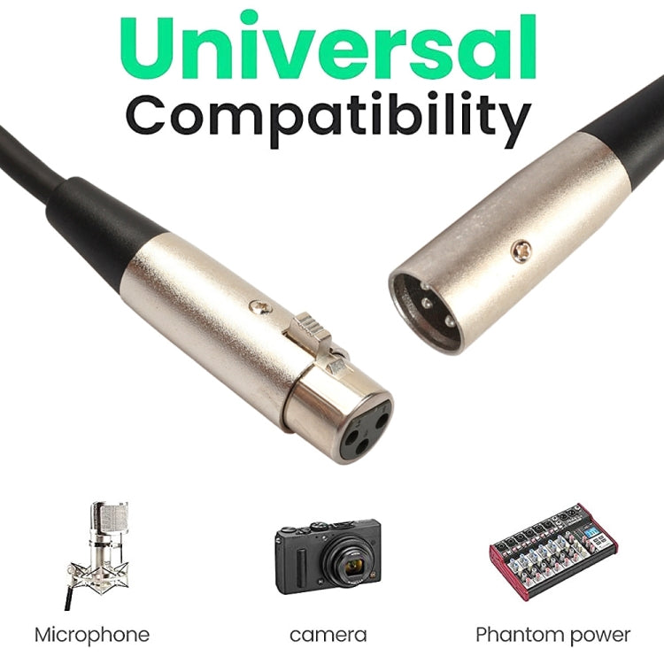 5m 3핀 XLR 수-XLR 암 MIC 차폐 케이블 마이크 오디오 코드, 길이: 5m