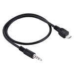 3.5mm 수컷에서 마이크로 USB 수컷 오디오 AUX 케이블, 길이: 약 40cm, 마이크로 USB 40cm
