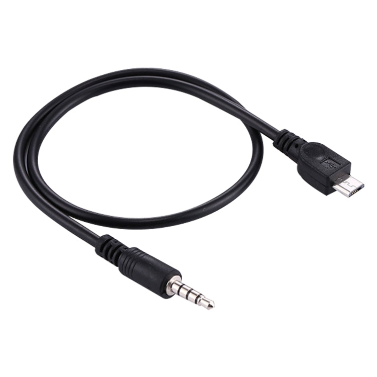 3.5mm 수컷에서 마이크로 USB 수컷 오디오 AUX 케이블, 길이: 약 40cm, 마이크로 USB 40cm