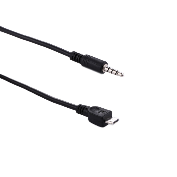 3.5mm 수컷에서 마이크로 USB 수컷 오디오 AUX 케이블, 길이: 약 40cm, 마이크로 USB 40cm