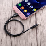 3.5mm 수컷에서 마이크로 USB 수컷 오디오 AUX 케이블, 길이: 약 40cm, 마이크로 USB 40cm