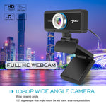 HXSJ S4 1080P 조절 가능한 180도 HD 수동 초점 비디오 웹캠 PC 카메라, 마이크 포함