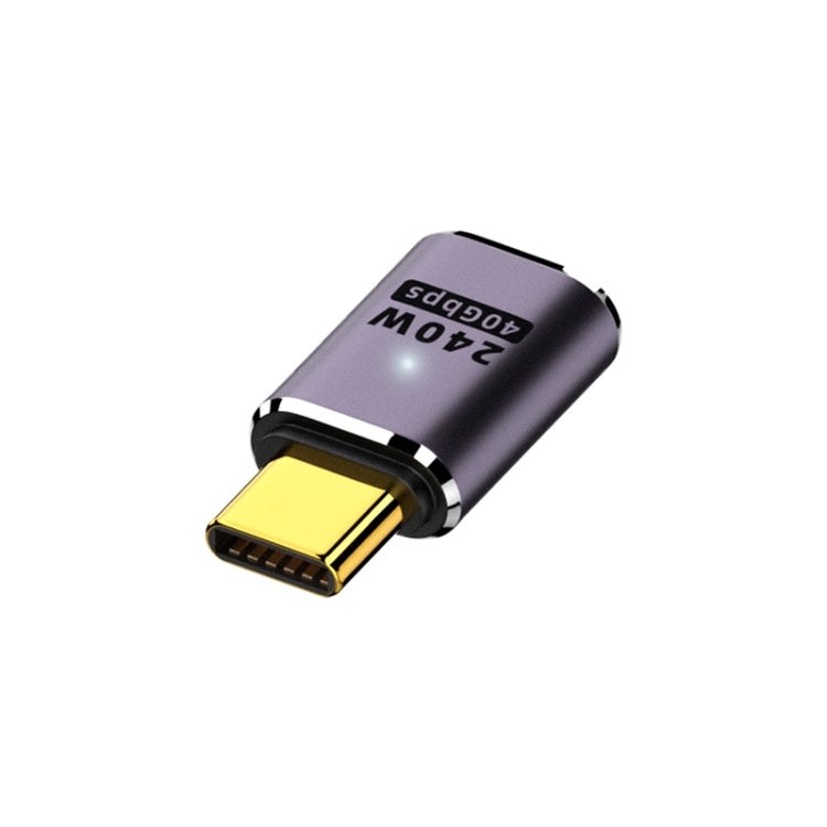 240W USB-C/Type-C 암컷에서 USB-C/Type-C 수컷 40Gbps 직선 어댑터 라이트 포함, 직선 어댑터