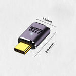240W USB-C/Type-C 암컷에서 USB-C/Type-C 수컷 40Gbps 직선 어댑터 라이트 포함, 직선 어댑터